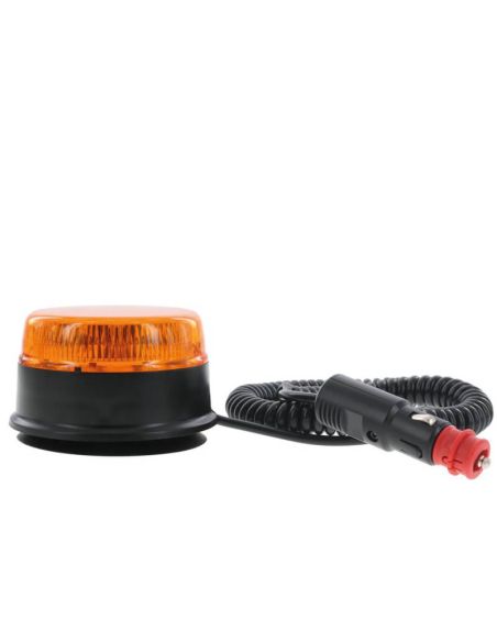 Baliza LED Atlassino Vignal ámbar con imán y ventosa, 10–30V, doble destello, IP6K9K, R65 TA1