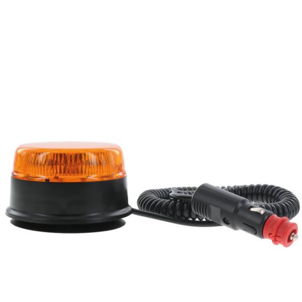 Baliza LED Atlassino Vignal ámbar con imán y ventosa, 10–30V, doble destello, IP6K9K, R65 TA1