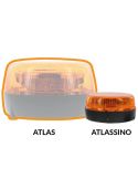 Baliza LED Atlassino Vignal ámbar con imán y ventosa, 10–30V, doble destello, IP6K9K, R65 TA1