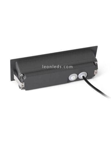 Empotrable LED Exterior rectangular Gris Oscuro 6W 3000K Nat | Baliza LED empotrable | LeonLeds Iluminación