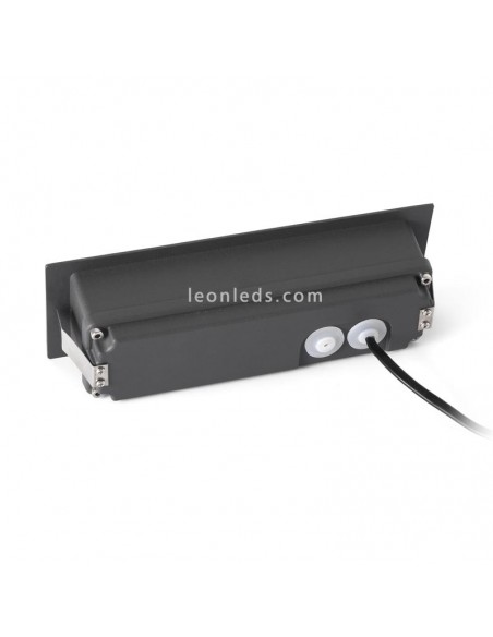 Empotrable LED Exterior rectangular Gris Oscuro 6W 3000K Nat | Baliza LED empotrable | LeonLeds Iluminación