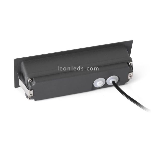Empotrable LED Exterior rectangular Gris Oscuro 6W 3000K Nat | Baliza LED empotrable | LeonLeds Iluminación