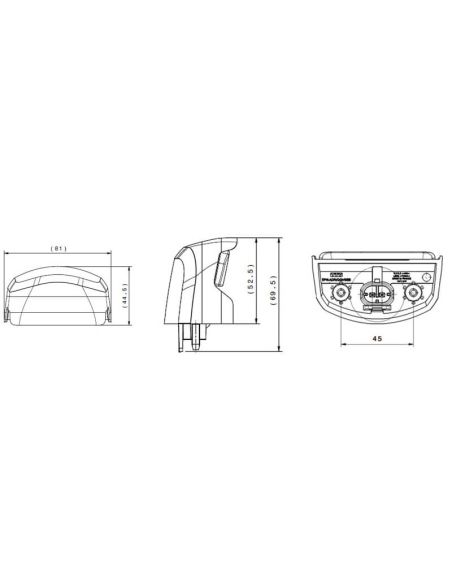 Éclairage de plaque d'immatriculation LED Vignal LPL18 12/24 V avec connecteur Superseal IP6K9K pour boîtier New Holland