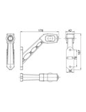 Cuerno LED LD 518, 3 funciones, brazo largo, 12/24V homologado R1, SM1 y A IP68