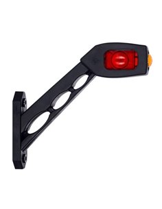 Cuerno LED LD 518, 3 funciones, brazo largo, 12/24V homologado R1, SM1 y A IP68