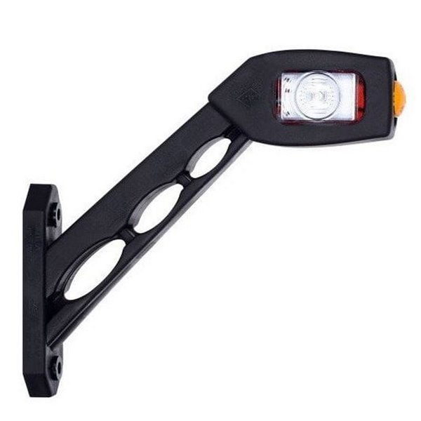 Klaxon LED LD 518, 3 fonctions, bras long, homologué 12/24 V R1, SM1 et A IP68