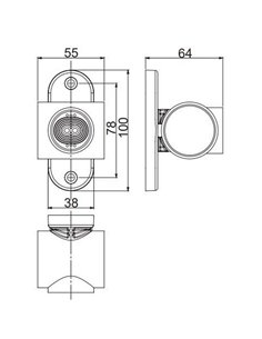 Cuerno LED Neon corto LD 2040, 3 funciones, sin mano, 12/24V homologado R1, SM1 y A IP68 2