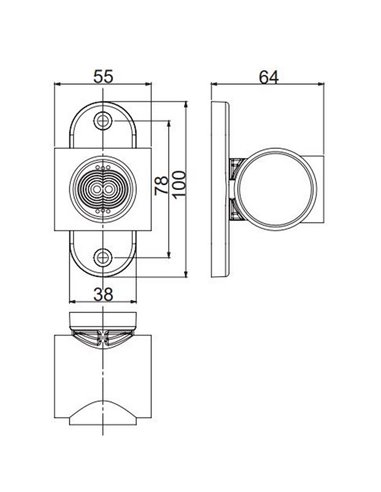 Cuerno LED Neon corto LD 2040, 3 funciones, sin mano, 12/24V homologado R1, SM1 y A IP68