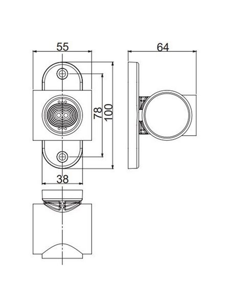 Cuerno LED Neon corto LD 2040, 3 funciones, sin mano, 12/24V homologado R1, SM1 y A IP68