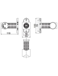 Buzina de néon LED LD 2030, 3 funções, mãos-livres, reta e flexível, homologada para 12/24V R1, SM1 e A IP68 2