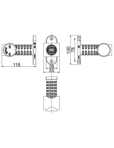 Cuerno LED Neon LD 2030, 3 funciones, sin mano, recto y flexible, 12/24V homologado R1, SM1 y A IP68