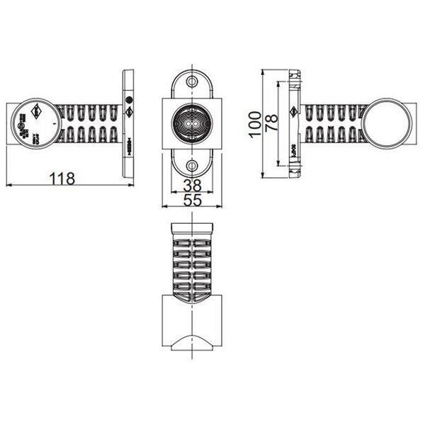 Cuerno LED Neon LD 2030, 3 funciones, sin mano, recto y flexible, 12/24V homologado R1, SM1 y A IP68