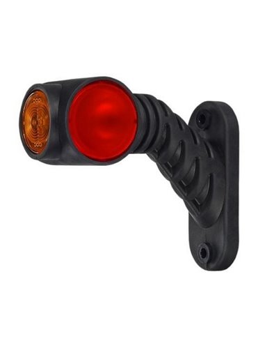 Klaxon néon à LED, bras coudé, homologué 12/24 V R1, SM1 et A IP68