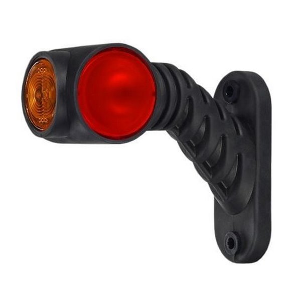 Cuerno LED Neon, brazo inclinado, 12/24V homologado R1, SM1 y A IP68