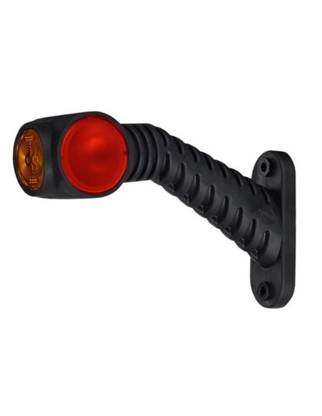Cuerno LED Neon, brazo largo inclinado, 12/24V homologado R1, SM1 y A IP68