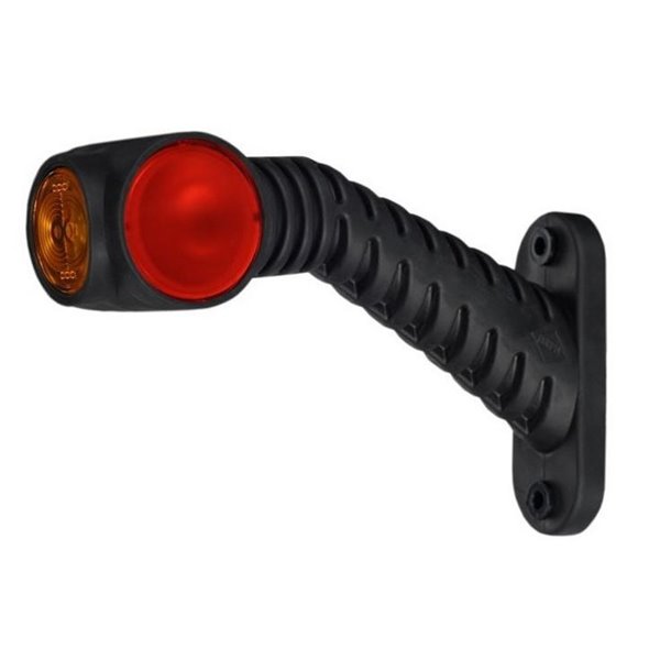Cuerno LED Neon, brazo largo inclinado, 12/24V homologado R1, SM1 y A IP68