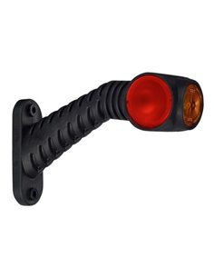 Buzina de néon LED, braço longo angulado, homologada para 12/24V R1, SM1 e IP68.