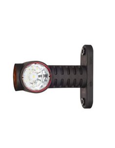 Klaxon à LED avec bras long et droit, mains libres, 12/24 V, homologué R1, SM1 et A IP68