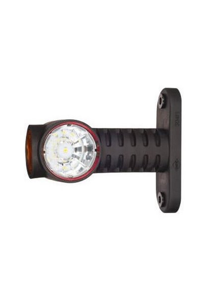 Klaxon à LED avec bras long et droit, mains libres, 12/24 V, homologué R1, SM1 et A IP68