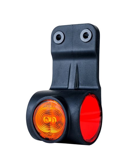 Feu de position néon à LED à 3 fonctions, support droit, 12/24 V, homologué R1, SM1 et A, IP68