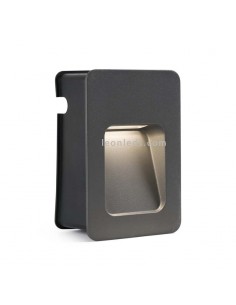 Aplique Empotrable LED Jardín cuadrado Gris Nase 70399 | Baliza LED Empotrable Gris | LeonLeds Iluminación