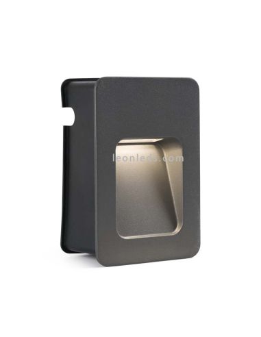 Quadrado Encastrado LED Garden Light Nase 70399 | Farol LED embutido cinza | Leon Iluminação LED