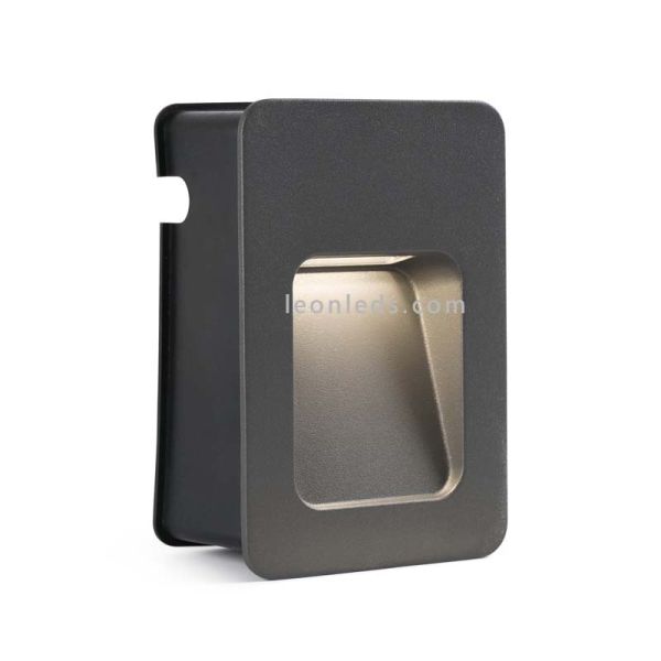 Carré Encastré Jardin LED Gris Clair Nase 70399 | Gyrophare DEL encastré gris | Éclairage LeonLeds