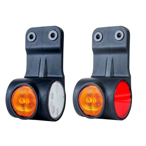 Feu de position néon à LED à 3 fonctions, support droit, 12/24 V, homologué R1, SM1 et A, IP68