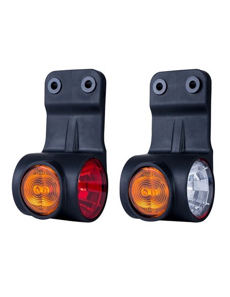 Luz de sinalização LED Neon com 3 funções, suporte reto flexível, 12/24V, homologada R1, SM1 e IP68.