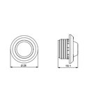 Piloto LED de posición delantero/lateral/trasero Ø1,9cm 12/24V homologado A-SM1-R1 IP68