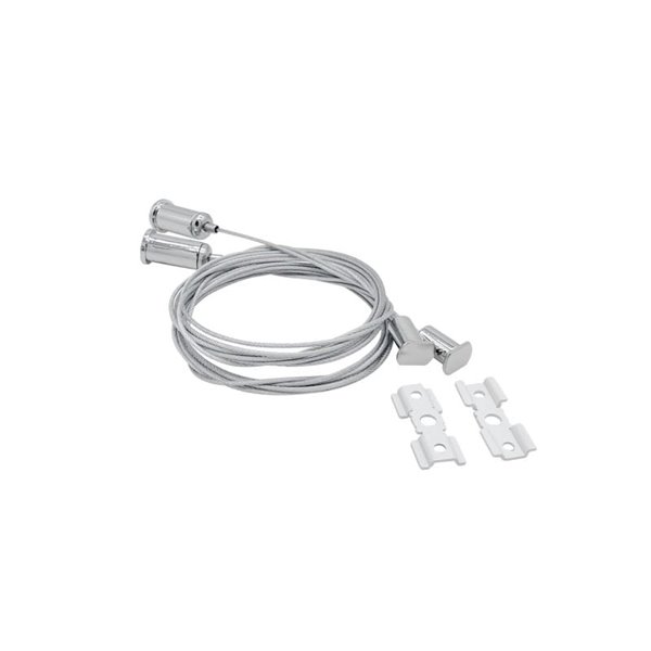 Kit de suspensión 2 m MAGNETO blanco (pack 2 kits) para carril magnético 48V