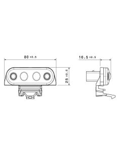 Luz lateral âmbar galibo LED Vignal FE07 para cabine Volvo FH/FM 24V 207010 Vignal 2