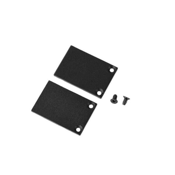 Tampas finais para trilho de superfície Magneto preto - Conjunto de 2 + Parafusos - Acessórios