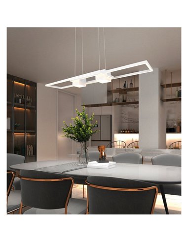 Lámpara colgante LED minimalista ALBANY 37W 4300lm, 2700-6500K IP20 Blanco