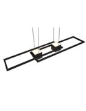 Plafonnier LED ALBANY, design géométrique, 37 W, 4 300 lm, 2 700-6 500 K, IP20, noir