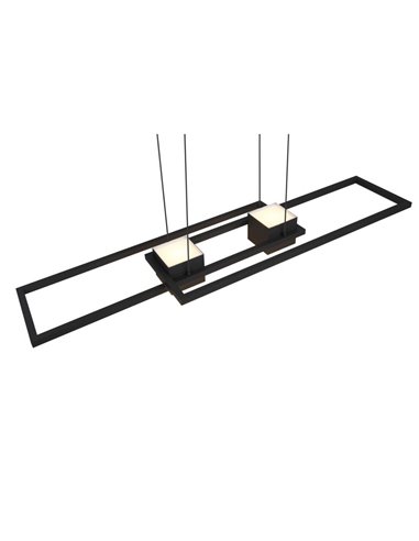 Lámpara de techo LED diseño geométrico ALBANY 37W 4300lm, 2700-6500K IP20 Negro
