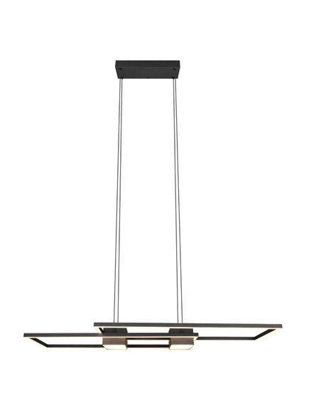 Lámpara de techo LED diseño geométrico ALBANY 37W 4300lm, 2700-6500K IP20 Negro