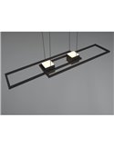 Lámpara de techo LED diseño geométrico ALBANY 37W 4300lm, 2700-6500K IP20 Negro