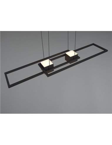 Lámpara de techo LED diseño geométrico ALBANY 37W 4300lm, 2700-6500K IP20 Negro