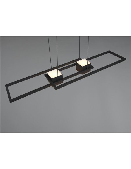 Lámpara de techo LED diseño geométrico ALBANY 37W 4300lm, 2700-6500K IP20 Negro