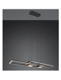Lámpara de techo LED diseño geométrico ALBANY 37W 4300lm, 2700-6500K IP20 Negro