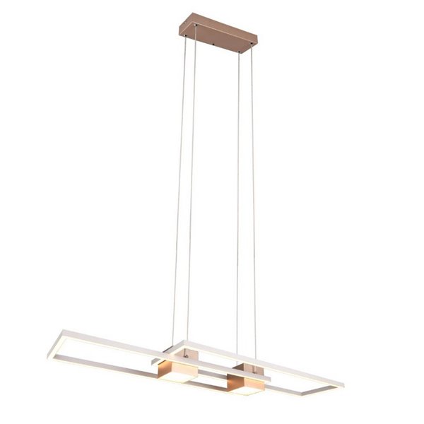 Lámpara colgante LED moderna rectangular ALBANY 37W 4300lm, 2700-6500K IP20 Café