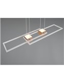 Lámpara colgante LED moderna rectangular ALBANY 37W 4300lm, 2700-6500K IP20 Café