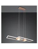 Lámpara colgante LED moderna rectangular ALBANY 37W 4300lm, 2700-6500K IP20 Café