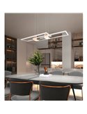 Lámpara colgante LED moderna rectangular ALBANY 37W 4300lm, 2700-6500K IP20 Café
