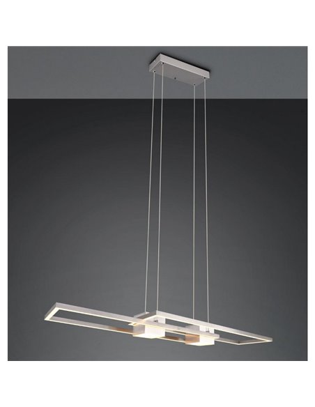 Luminária de teto LED minimalista ALBANY 37W 4300lm, 2700-6500K IP20 Níquel