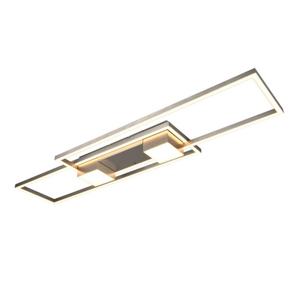 Plafón de techo LED ALBANY rectangular 37W 4300lm, 2700 - 6500K IP20 Níquel
