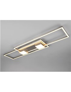 Plafón de techo LED ALBANY rectangular 37W 4300lm, 2700 - 6500K IP20 Níquel 2