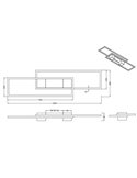 Plafón de techo LED rectangular ALBANY 37W 4300lm, 2700 - 6500K IP20 Café