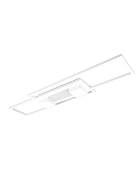 Plafonnier LED ALBANY, rectangulaire, 37 W, 4 300 lm, 2 700-6 500 K, IP20, blanc